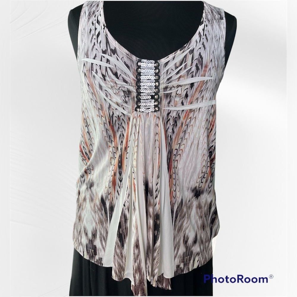 World Unity top, stretchy sleeveless. Sz L but fits XL XXL 1X 2x Sh0006